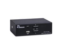 Inter-Tech KVM-AS-21DA Commutateur KVM DVI-D 2 Ports USB pour Clavier/Souris avec Audio, Résolution 1920x1200, Boîtier Acier Noir, Supports Windows/Linux/Mac