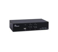 Inter-Tech KVM AS-41DA : Switch KVM DVI-D 4 Ports, USB 2.0, Audio 3.5mm, Résolution 1920x1200, Boîtier Acier, Compatible Windows/macOS/Linux