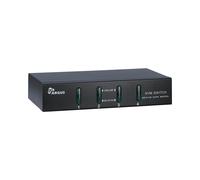 Inter-Tech KVM-AS-41UA Switch KVM 4 Ports VGA USB 2.0 1920x1440 Acier Noir (Clavier/Souris USB, Audio 3.5mm, MTBF 120000h)
