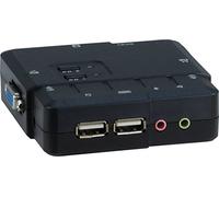 Inter-Tech KVM CS-21UA commutateur écran, Clavier et Souris Noir