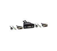 Inter-Tech KVM-LS-21DA Commutateur KVM DVI-I USB 2 Ports, Résolution 1920x1200 60Hz, Audio, Noir, 85x80x30mm