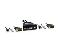 Inter-Tech KVM-LS-21DA DVI commutateur écran, Clavier et Souris Noir