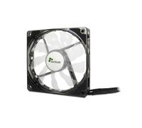 Inter-Tech L-12025 Aura Ventilateur 120mm, 1500tr/min, 59.46 CFM, 30 dB, Palier à Fluide, PWM, LED Multi, 120x120x25mm, Noir
