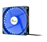 Inter-Tech L-12025 Boitier PC Ventilateur 12 cm Noir, Bleu