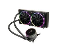 Inter-Tech LC-240 RGB - Refroidisseur liquide AIO pour processeur - Radiateur 277x120mm - 2x120mm RGB 900-1800RPM 79.83CFM - Sockets LGA115x/1200/1700/AM4/AM5