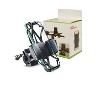 Inter-Tech MTH-200 Support Passif pour MP3/MP4/Smartphone, Fixation Vélo, Rotation 360°, Clamp, 70x120x55mm, Plastique/Caoutchouc, Noir, 85g
