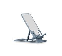 Inter-Tech MTS-100 Support Passif Universel Mobile/Tablette, Aluminium Pliable, Angle 10-60°, Dimensions 67x129x7mm, Gris/Titane, 115g