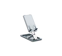 Inter-Tech MTS-105 Support Passif Aluminium Gris pour Mobile/Smartphone, Tablette/UMPC (jusqu'à 12"), Angle 40-70°, Réglage Hauteur, Tension 5-20V