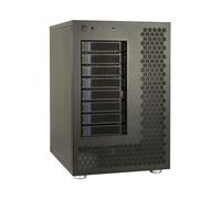 Inter-Tech NAS-8 : Boîtier HDD 8 baies 2.5/3.5" PCI Express 12Gbit/s Hot-Swap USB 3.2 Gen 1 Type-A/Type-C, 2 ventilateurs 120mm, Noir