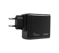 Inter-Tech PD-3100 Adaptateur Secteur Universel 100W, 100-240V, Sortie 5-20V/5A, USB Power Delivery 3.0 (100W), Type C, 3 Prises, Noir