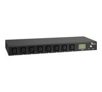 Inter-Tech PDU SA-0816 Géré 8 Prises C13 sur Coupleur C20 16A 100-240V avec TCP/IP, UDP, HTTP, HTTPS, DHCP, SNMP, Mail, 442x172x44mm
