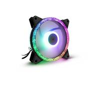 Inter-Tech RS-071 RGB Boitier PC Ventilateur 12 cm Noir, Blanc