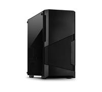Inter-Tech SM-007 Enforcer Tower PC Noir, Façades en Verre Trempé, Mini-ITX/uATX, 1x3.5", 3x2.5", Vent. Avant 120/140mm, Arrière 120mm, Haut 120mm