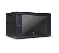 Inter-Tech Rack mural SMA-6406 6U métal verre trempé 30 kg noir fermé