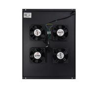 Inter-Tech SWSN-800 Panneau Ventilation Noir avec 4 Ventilateurs 240V 413x547x39mm pour Montage Jusqu'à 80cm