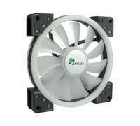 Inter-Tech Ventilateur 140mm pour Boitier PC, 1200 RPM max, 64.73 m³/h, Palier à Fluide, 22 dB, LED Multi, PWM, 12V, Dimensions 140x140x25mm