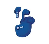 Inter TECHMADE, Écouteurs Intra-Auriculaires sans Fil avec Double Microphone, écouteurs Officiels avec boîte de Chargement Noir/Bleu