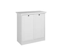 Inter Trade 1596 Commode 2 Portes Bois Blanc 80 x 35 x 90 cm