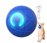 Interactif Roulant Chien Balle - PC TPE 5.2cm Diamètre | Automatique USB Rechargeable Mobile Animaux Jouet LED Lumière | Intelligent Auto-rotatif Dressage Activité Sphère Pour Toutous Intérieur Extéri