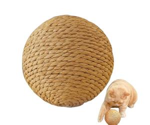 Interactifs pour Chat - Boule À Gratter Tressée Interactive De 10 Cm, Extra Large, Auto-éloge, Artisanat Ennuyeux, Bâton De Taquinerie pour Chat, Boule Sonore De Dentition, Jouet pour Chat, BOU