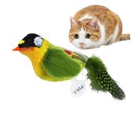 interactifs pour chats - Jouet à plumes interactif activé par le son de 13 x 4,5 x 6 cm avec à chat, pour chats avec crissement d'oiseaux | Équipement de tissu en forme d'oiseau