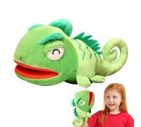 Interactifs pour Les en Peluche Caméléon | Puppets À La Main Animale | Peluche en Lézard en Peluche, Marionnette À Main Super Douce avec Bouche Mobile pour Les Âges pour GA