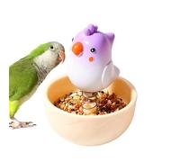 Interactive Bird Feeder Bowl Wobble Dish - Chew Resistant Food and Water Bowls for Parakeet Macaw Conure Cockatiel Lovebirds Cage Accessory | Ideal for Indoor Outdoor Pet Feeding Bath Play Travel Use