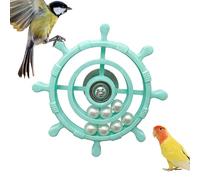 Interactive Bird Spin Wheel, Chewing Rotatable Toy, 9,8 x 9,8 cm Cage Toy with 360 Degree Rotation, Perch Small Animal Accessory, Entertainment Play Equipment Play with 3D Printing Build, Boredom
