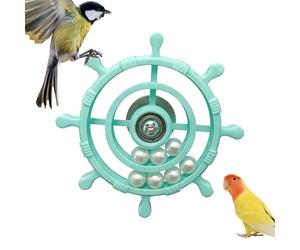 Interactive Bird Spin Wheel, Chewing Rotatable Toy, 9.8x9.8cm Cage Toy with 360-Degree Rotation, Perch Small Animal Accessory, Entertainment Play Equipment with 3D Printing Build, Boredom Relief for B
