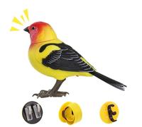 Interactive Bird Toy - ABS PC Electronic Pet | 13.5cm Talking Parrot | Talking Parrot Toy - ABS PC Simulated Bird | 13.5cm Electric Companion | Sound Activated Head Rotation Beak Movement