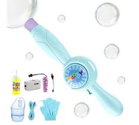 Interactive Bubble Wand - Fog Machine for Kids Play | Abs with Colorful Lights Rechargeable Mist Maker, Party Summer Beach Outdoor, Birthday, Holiday, Fun Toy, Age 3 and Up