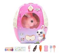 Interactive Bunny Pet, Walking Electronic Rabbit, Polyvalent avec Fonction sonore, Animal en Peluche réaliste, Sac à Dos Portable avec Design ludique, pour et