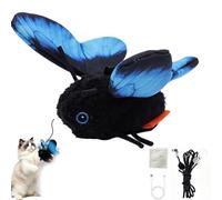 Interactive Butterfly Cat Toy, Rechargeable Smart Sensing Flapping.，#1 | Safe plastic indoor play toy for all cats. This automated smart sensing fluttering butterfly moving toy keeps pets active!