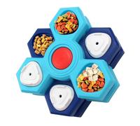 Interactive Canine Feeding Bowl, Rotating Layer Licking Plate, Puppy Slow Eating Puzzle Toy, Anti Choke Food Control Dish, Sturdy Indoor Enrichment System, Kitchen Living Room Use Training