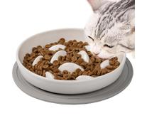 Interactive Cat Puzzle Bowl, Slow Feeding Cat Bowl, Cat Puzzle Feeder, Slow Down Eating Cat Bowl, Interactive Slow Feeding Bowls 6,3 x 6,3 x 1,06 inches for Cats and Small Dogs