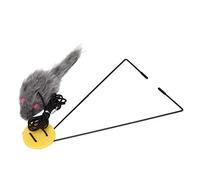 Interactive Cat Toy | Adjustable Retractable Door Hanging Plaything for Cats | Plush Creature with Sound & Elastic Rope/Triangular Hook | Relieves Stress & Anxiety