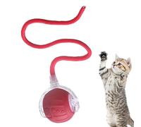Interactive Cat Toy Ball,Automatic Cat Toy - Electric Quiet Smart Ball with Tail Rope for Indoor Outdoor Exercise Boredom Relief Hunting Simulation