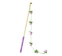 Interactive Cat Toy Fruit Shaped Stick with Self Play Design, Cat Pole Toy with Engaging Elements for Indoor Kitten Play Bird Fish Mouse for Boredom Reduction Exercise Training Home Fun Entertainment