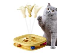 Interactive Cat Toy - Maze Game with Balls and Teaser Wand for Cats | Flexible Puzzle Toy with Moving Elements, Mental Stimulation and Indoor Exercise for Kittens Adult Cats Scratching Enrichment