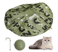 Interactive Cat Toy, Moving Cat Toys, 22.83x22.83x3.74 Inches Stimulation Playful, Pet Activity with Cover Design, Automatic Kitten Game for Chasing, Playing, Enrichment, Scratching, Teasing, Hunting