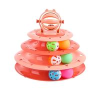 Interactive Cat Toy Turntable, 4-Tier Turntable Cat Toy, Indoor Outdoor Cat Toy, Cat Exercise Puzzle Toy, Turntable Toy for Bored Kittens, Interactive Puzzle Toy for Cats, 4- Cat Exercise Toy