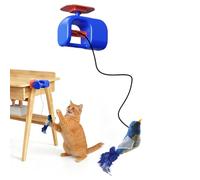 Interactive Cat Toys, Hangable Rechargeable Silent, 3.14x1.96x2.75 Inch Self Moving Pet Play Device, Motion Gadget with Light, Enrichment with Hanging Action, Plaything for Kitten Indoor Apartment