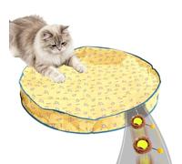 Interactive Cat Toys Oxfords Cloth Kitten Enrichment Play Mat with Ball | Interactive Toys Indoor Cats for Kitten Play Boredom Exercise Pet Enrichment