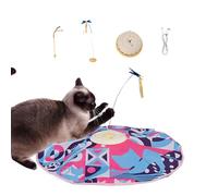 Interactive Cat Toys, Rechargeable Cat Toys, Wand Feather Toys, Moving Feather Toys, Indoor Kitten Toys, Interactive Fun Toys Feather Wand Action Engaging Butterfly Feature for Multi Cats Family