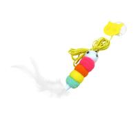 Interactive Cat Wand Toy | Fun Feather Stick Teaser for Chinchilla, Hamster, Rabit, Cavy | Engaging Pet Entertainment Accessory for Indoor Outdoor Use in Home, Park, Beach | Lightweight Durable Play