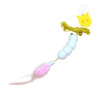 Interactive Cat Wand Toy | Fun Feather Stick Teaser for Chinchilla, Hamster, Rabit, Cavy | Engaging Pet Entertainment Accessory for Indoor Outdoor Use in Home, Park, Beach | Lightweight Durable Play