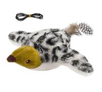 Interactive Chirping Kitten Toy - Cute Stuffed Animal ¦ 25x22x8cm Animal Toys with Chirping Sounds, ABS Bird Plush with Exercise Function, Kitten Plaything, Cat Entertainment Toy for Boredom Reliefs