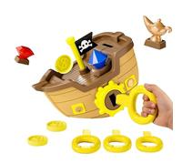 Interactive Diving Toys, Pirate Treasure Ship, 7.87x5.91x5.91 inches Water Game with Floating, Sturdy Polymer Toys, Key Coin Gem with Colorful Design, Pool Game for Kids and Teens