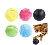 Interactive Dog Ball, Automatic Pet Device, 4.33 inches, Bite Resistant Plush Chewer, Rolling Training Toys, Motorized Entertainment Toy for Aggressive Puppy Teething and Behavioral Development