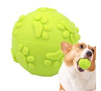 Interactive Dog Ball | Squeaky Pet Training Bouncy Balls Toy | Durable Puppy Teething Chew Ball | Bite Resistant Dog Enrichment Play Item | Active Fetch Exercise Toy for Apartment Garden Backyard Park